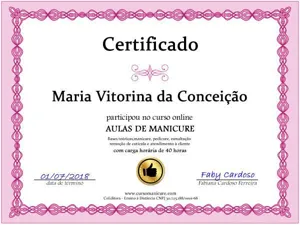 Certificado do curso